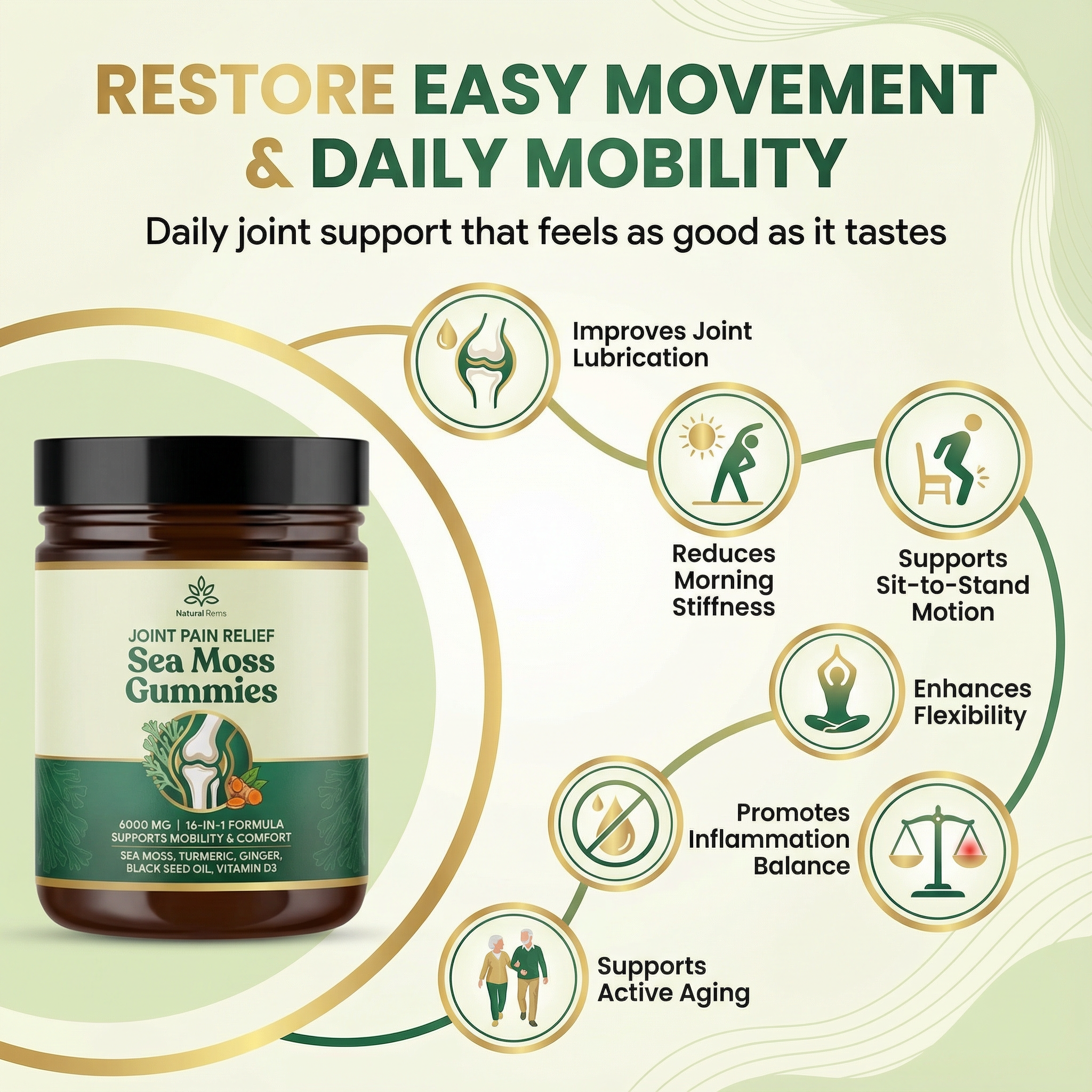 Sea Moss 16-In-1 Gummies - For Joint Comfort & Mobility