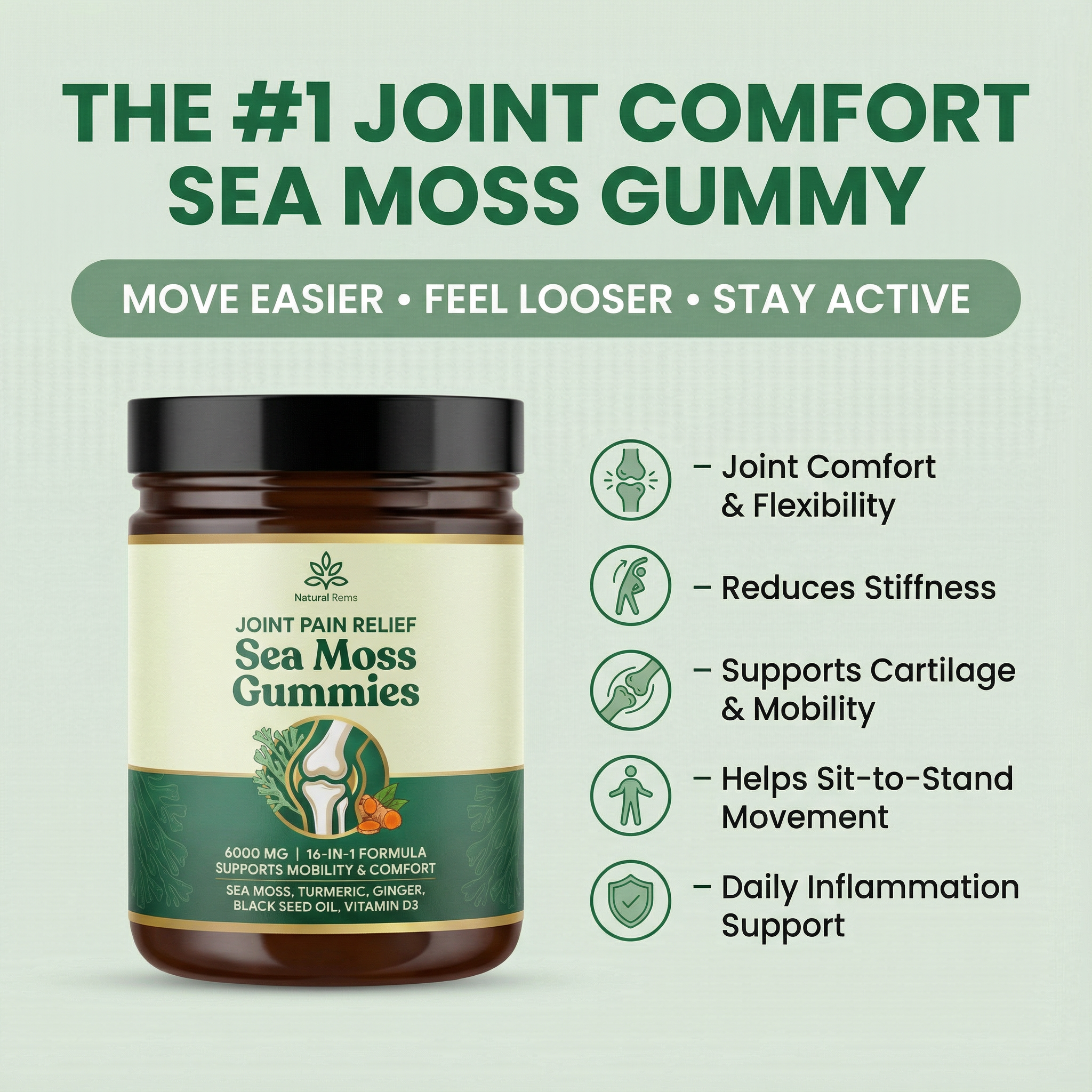 Sea Moss 16-In-1 Gummies - For Joint Comfort & Mobility
