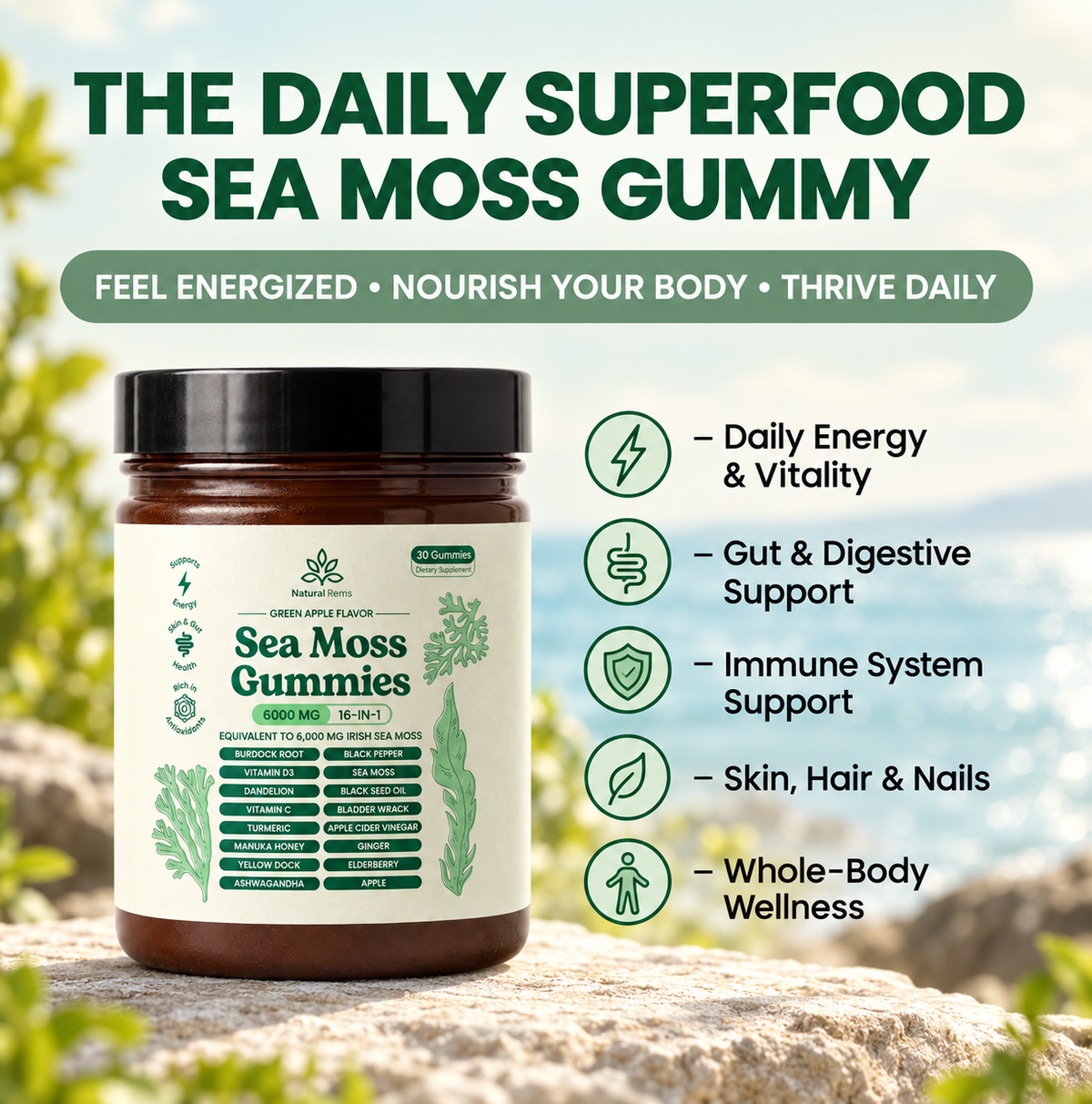 Sea Moss 16-In-1 Gummies