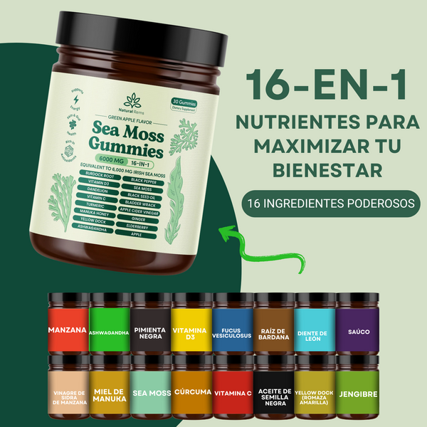 Gomitas de Musgo Marino 16 en 1