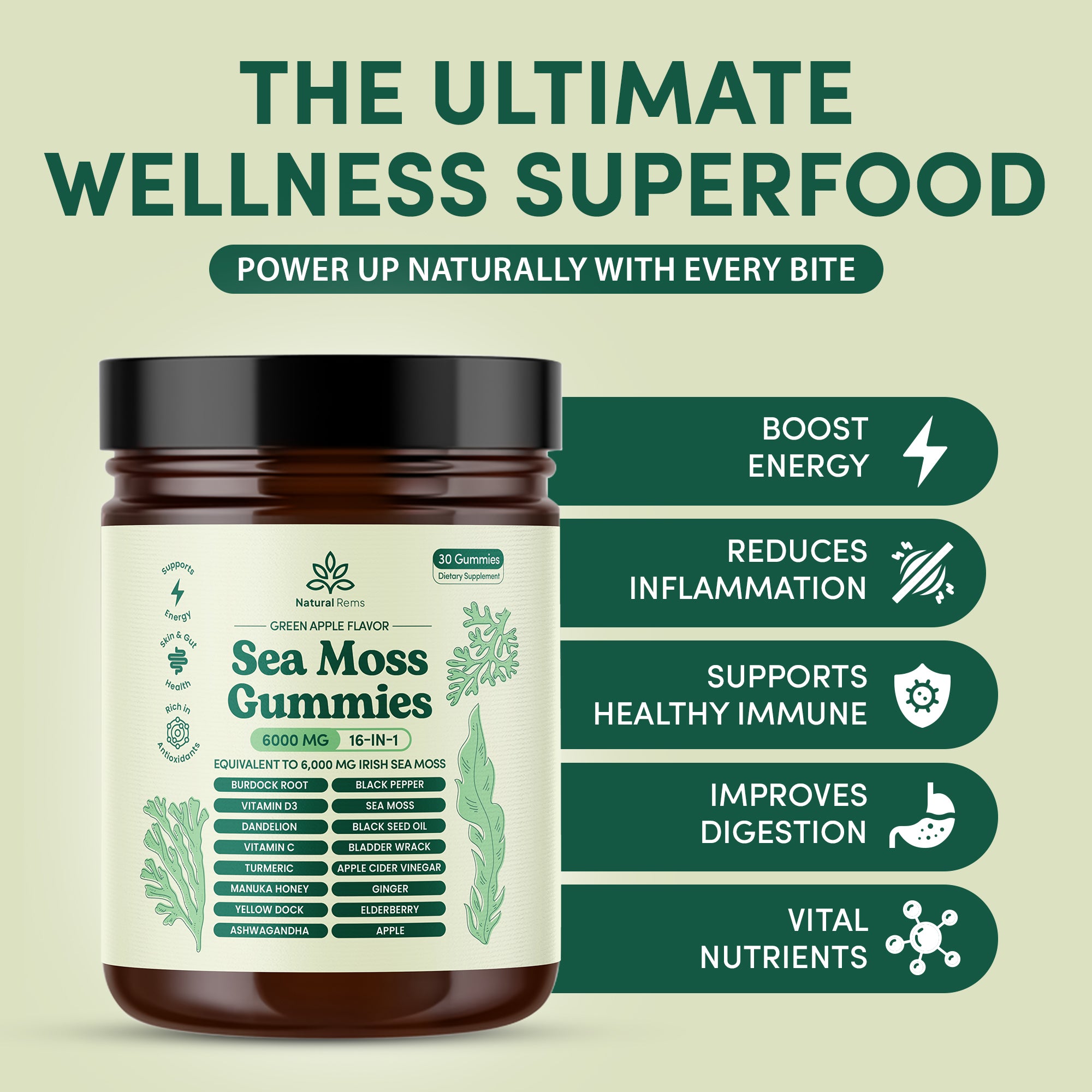 Sea moss gummies PDP TT – Natural Rems