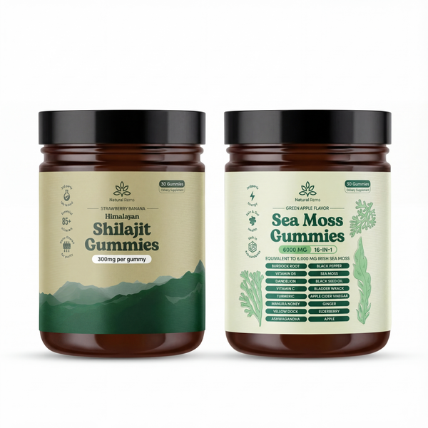 Natural Rems Gummies Ultimate Vitality Bundle - Shilajit and Sea Moss Gummies – Natural Rems