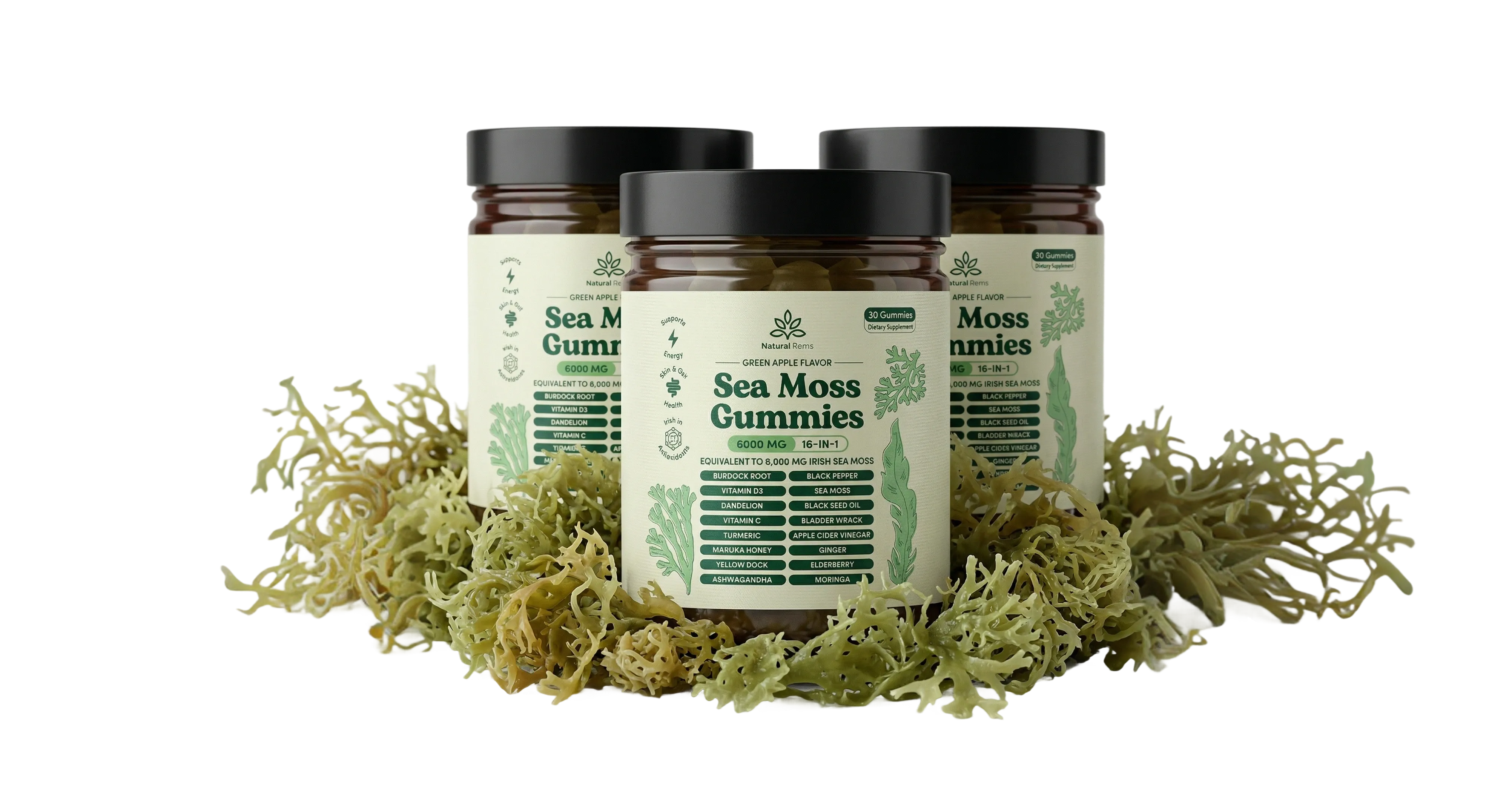 Natural Rems Gummies Sea Moss 16-In-1 Gummies – Natural Rems
