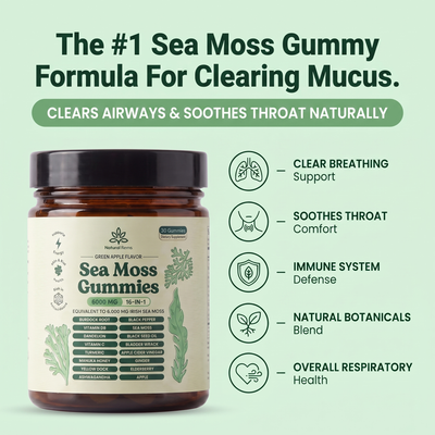 Sea Moss 16-In-1 Gummies To Clear Mucus & Restore Respiratory Health